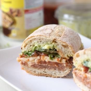 Mexican Torta With Refried Beans And Guacamole