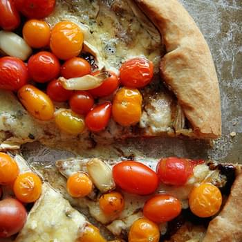 Blue Cheese, Balsamic and Cherry Tomato Pizza