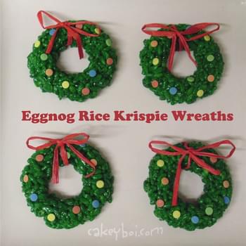 Eggnog (Flavour) Rice Krispie Wreaths