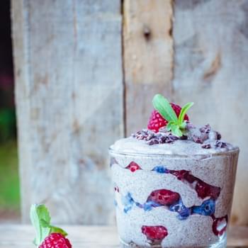 Vanilla Chia + Berry Pudding
