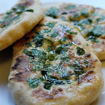 Chili Coriander Naan without oven or tandoor
