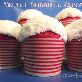 Red Velvet Snowball Cupcakes