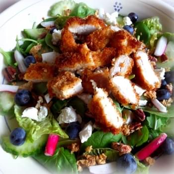 Crispy Chicken Salad with a Blueberry Vinaigrette