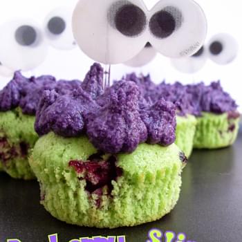 Booberry and Slime Cupcakes