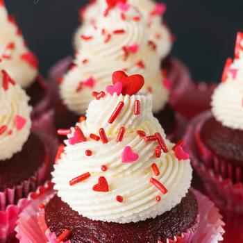 {5-Ingredient} Red Velvet Cupcakes