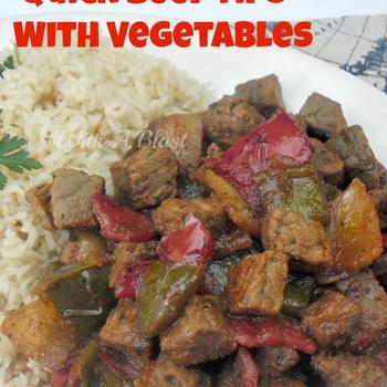 QUICK BEEF TIPS WITH VEGETABLES (L/F)