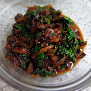 Caramelized Fig-Onion-Kale Saute