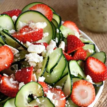 Cucumber & Strawberry Poppyseed Salad