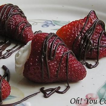 Cheesecake Filled Chocolate Covered Strawberries - Easy - Secret Recipe Club