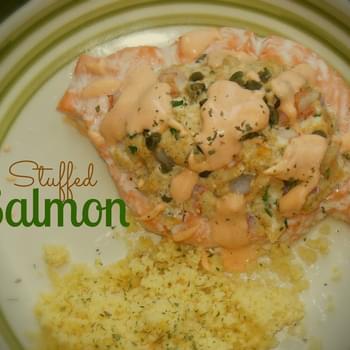 Mouthwatering Crab & Shrimp Stuffed Salmon