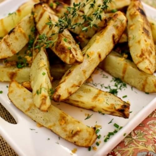 Grilled Garlic Herb Potato Wedges