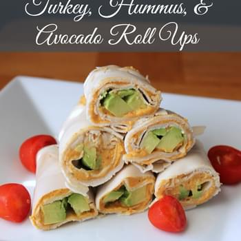 Turkey, Avocado, and Hummus Roll Ups {No Bread}