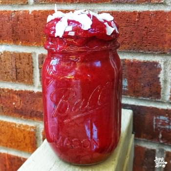 Berry Red Smoothie (Raw vegan, sugar free, made of 100% fruit)