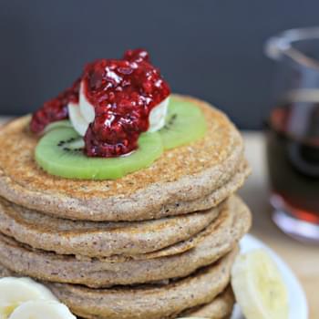 Healthy Whole Wheat Flax Pancakes
