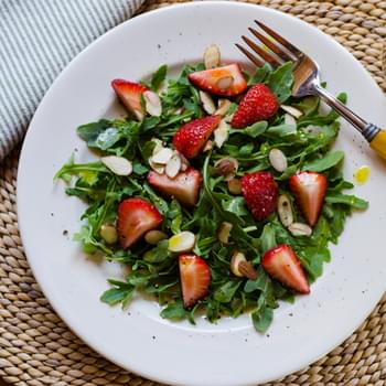 Arugula Strawberry Salad with Meyer Lemon Vinaigrette