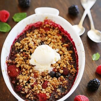 Warm Berry Crisp for Two