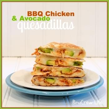 BBQ Chicken & Avocado Quesadillas
