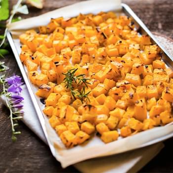 Shallot & Rosemary Roasted Butternut Squash {AIP}