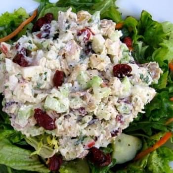 Healthy Chicken Salad with Apples & Cranberries