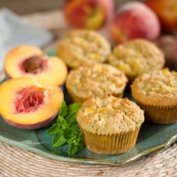 Fresh Peach Paleo Muffins