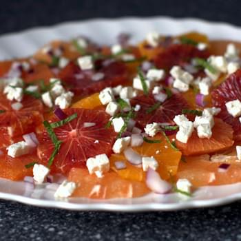 Mixed Citrus Salad with Feta, Onion and Mint