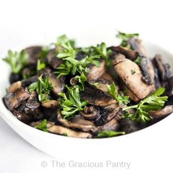 Clean Eating Sautéed Garlic Mushrooms