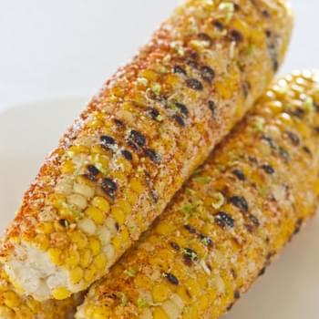Grilled Corn on the Cob with Chile and Lime