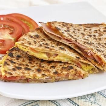 Gluten-Free Ham and Cheese Breakfast Quesadillas