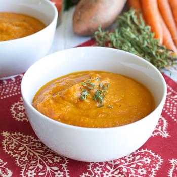 Roasted Carrot Sweet Potato Soup {Recipe Redux}