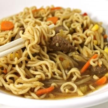 Skinny Asian Steak and Noodle Bowl