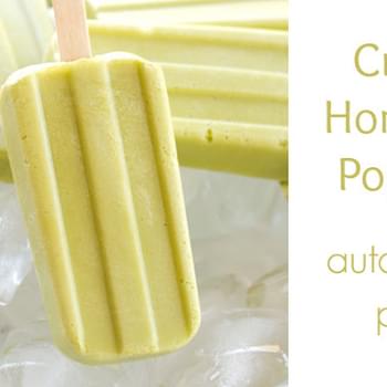 Creamy Honeydew Popsicles with Lime