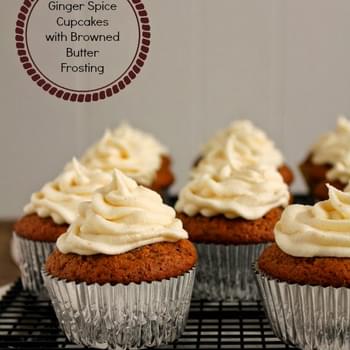 Ginger Spice Cupcakes with Browned Butter Frosting