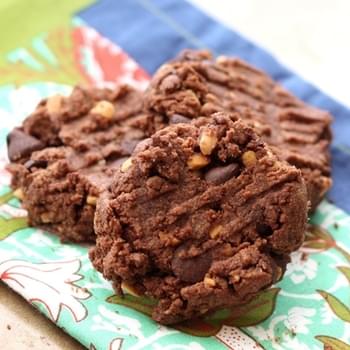 Flourless Double Chocolate Peanut Butter Cookies