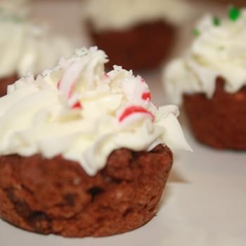 Red Velvet Cookie Cups with Prosecco Buttercream Frosting