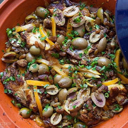 Moroccan Chicken with Lemon and Olives