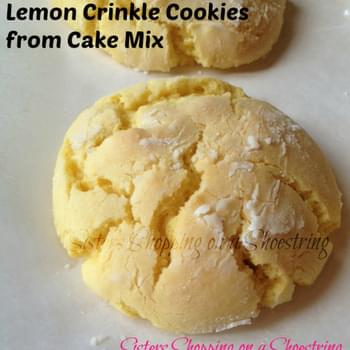 Lemon Crinkle Cookies from Cake Mix