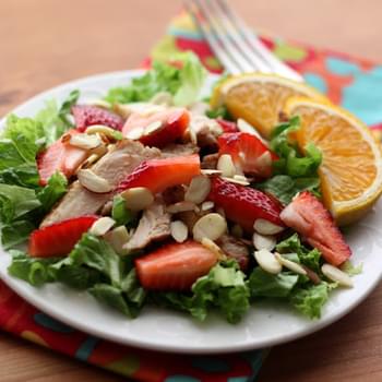 Strawberry Chicken Salad with Warm Orange Vinaigrette