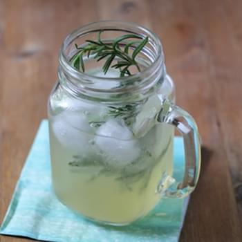 Peach and Rosemary Fizz