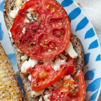 Tomato and Goat Cheese Toast