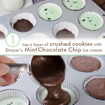Mint Ice Cream Cookie Cups
