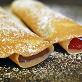 Crepes with Nutella and Strawberry Filling