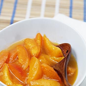 Apricot Compote with Scotch Whisky and Ice Cream