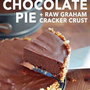 Chocolate Pie with Raw Graham Cracker Crust