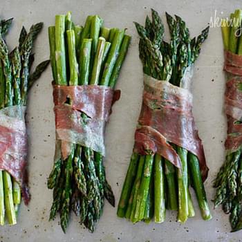 Roasted Prosciutto Wrapped Asparagus Bundles