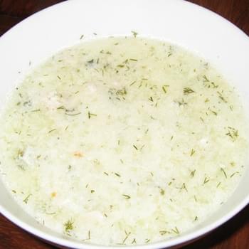 Lemon Rice and Chicken Soup