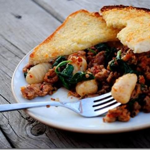 Whole-Wheat Gnocchi with Sausage & Spinach