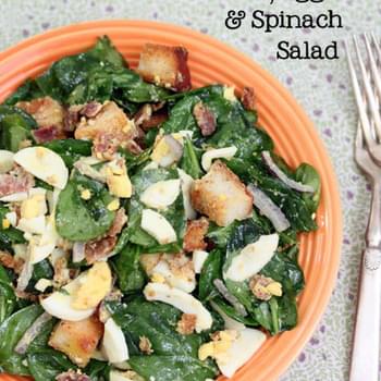 Tossed Bacon, Egg and Spinach Salad