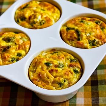 Baked Mini-Frittatas with Broccoli and Three Cheeses