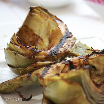 Grilled Artichokes with Balsamic Vinaigrette