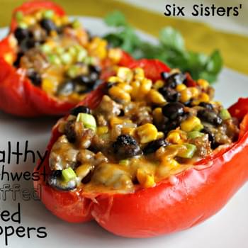 Healthy Southwest Stuffed Red Peppers